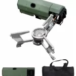 Estufa de gas plegable para campamento con estuche